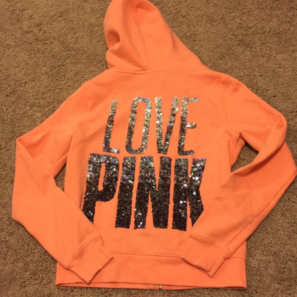Orange Zip Up Hoodie